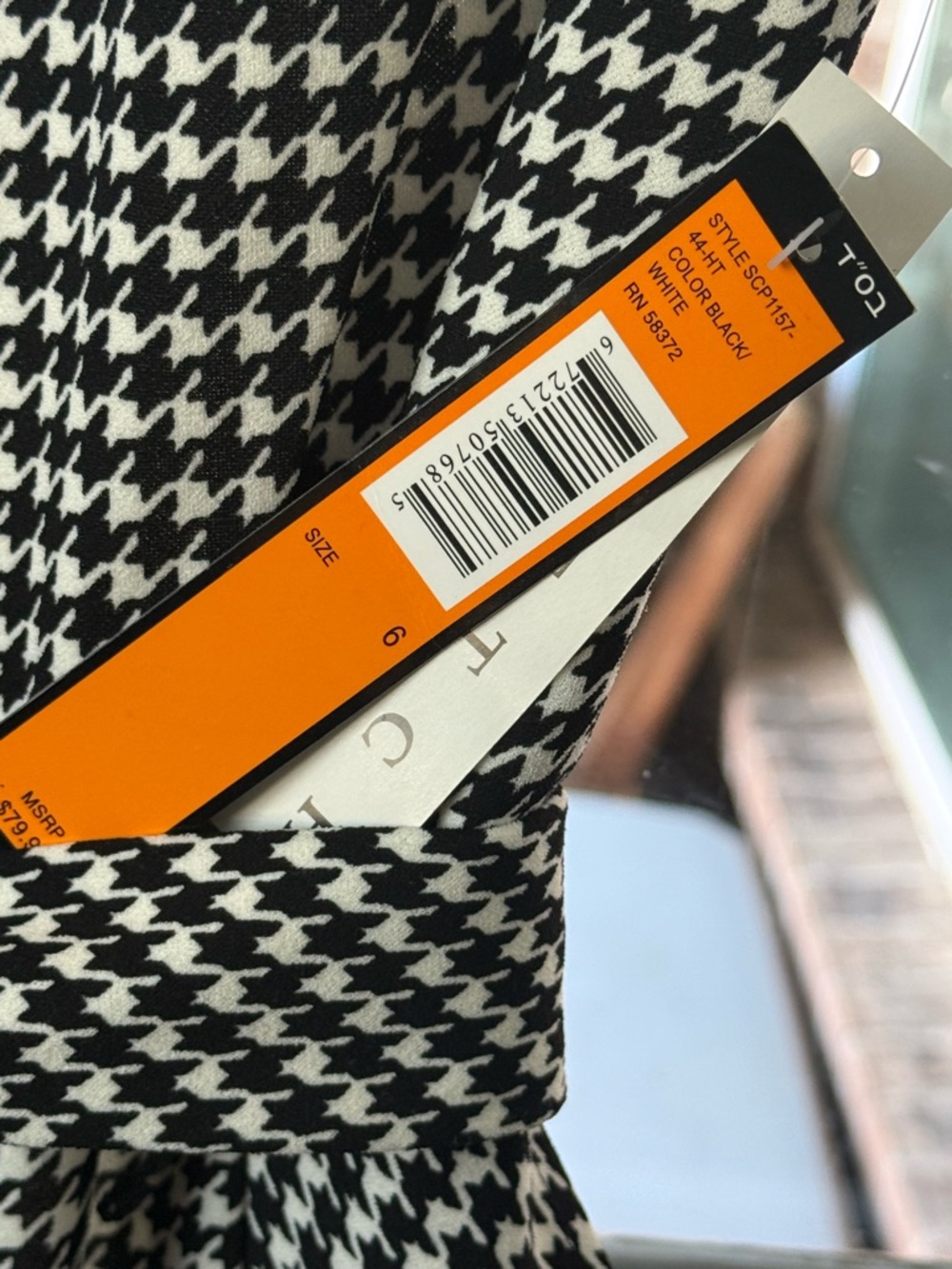 ILE New York Black & White Houndstooth Women's Dress - Picture 2 of 4